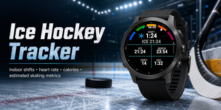 Ice Hockey Tracker – aplikácia pre hodinky Garmin
